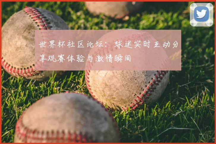 世界杯社区论坛：球迷实时互动分享观赛体验与激情瞬间